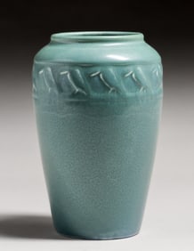 Rookwood Pottery #2314 Matte Blue Rook Vase 1921
