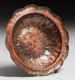 Erhard Glander Hammered Copper Fruit Bowl c1930s