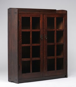 Gustav Stickley Two-Door Bookcase c1910