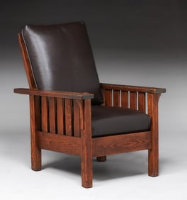 Lifetime Furniture Co Slatted Morris Chair c1910
