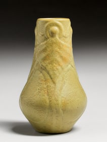 Early Van Briggle Matte Glazed Peacock Feather Vase 1904