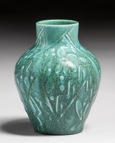 Rookwood Pottery #6108 Art Deco Matte Green Vase 1931.