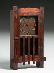 Mission Oak Mantle Clock c1910
