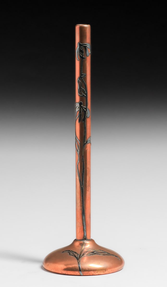 Heintz #3683 Sterling on Bronze Stem Vase c1915 (1 of 6)