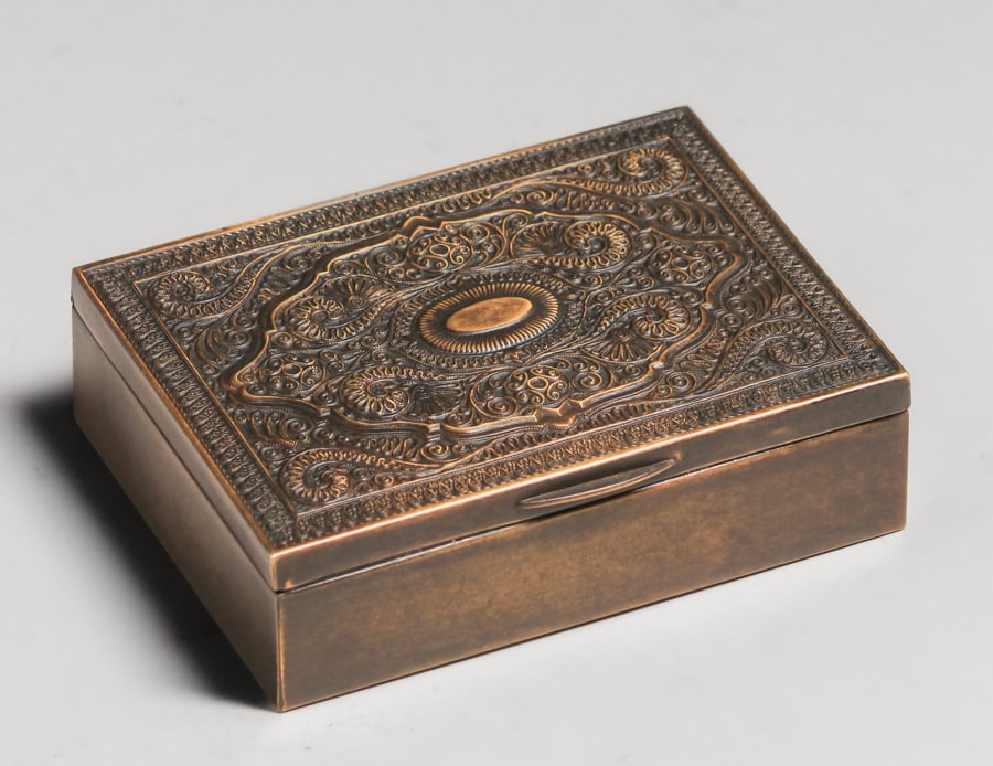 Early Erhard & Sohne German Brass Jewelry Box c1890s (1 of 6)