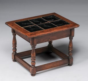 Catalina Black Tile-Top Table c1930