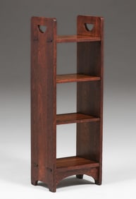 Gustav Stickley D-Handle Cutout Magazine Stand c1910