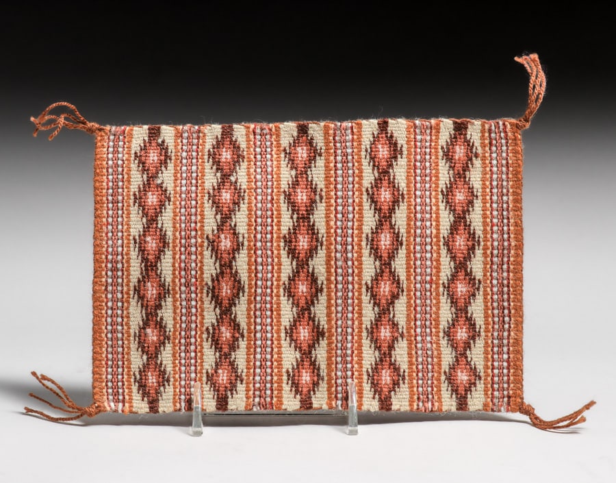 Navajo Nellie Yazzie Miniature Rug c1990s (1 of 6)