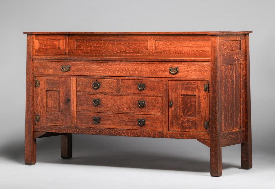 Stickley Brothers Two-Door Reverse-Tapered Sideboard c1910 (1 of 2)