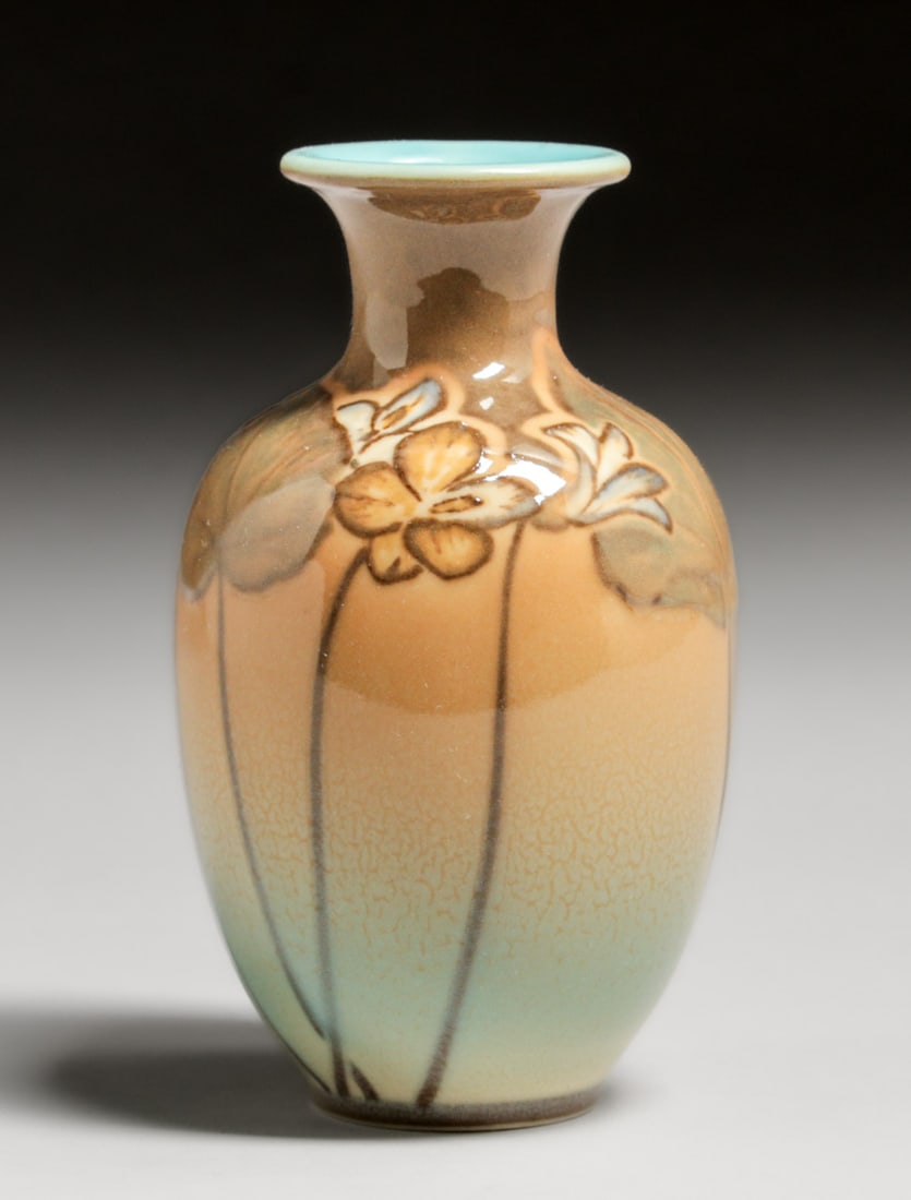 Rookwood Pottery Katarina Shirayamadani Carved Floral Vase 1934 (1 of 4)