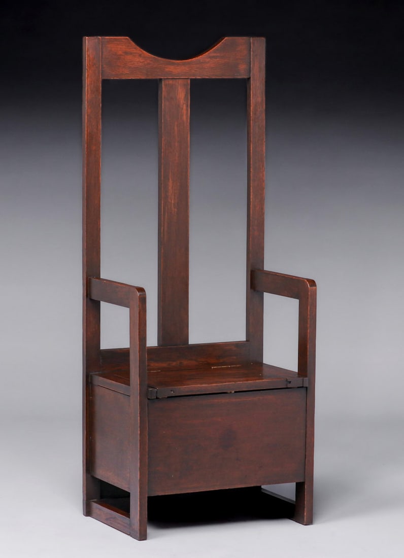 Arts & Crafts Oak Hall Seat c1910 (1 of 4)