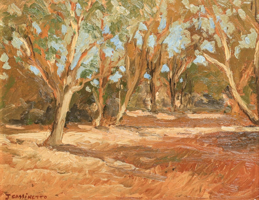 Jack Cassinetto (1944-2018) California Painting “Foothill Fall 1990 (1 of 5)