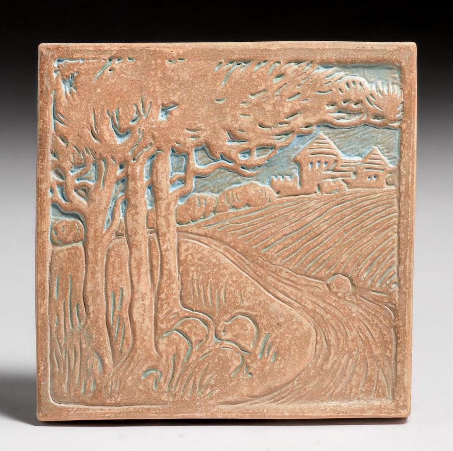 Batchelder - Los Angeles Monterey Cypress Tile c1920s (1 of 5)