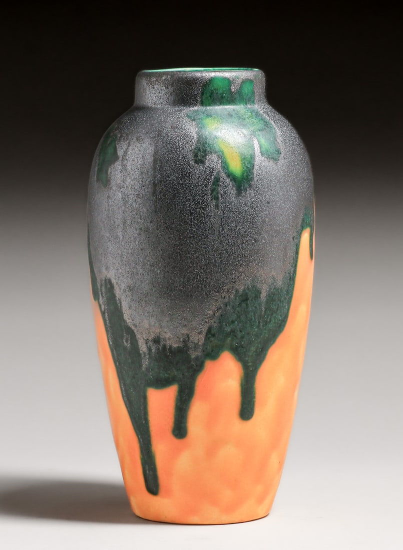 Louis Auguste Dage (1885-1963) French Art Deco Pottery Drip Vase c1920s (1 of 5)