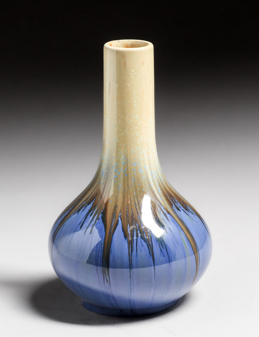 Fulper Pottery Flambe Drip Vase c1917-1920 (1 of 3)