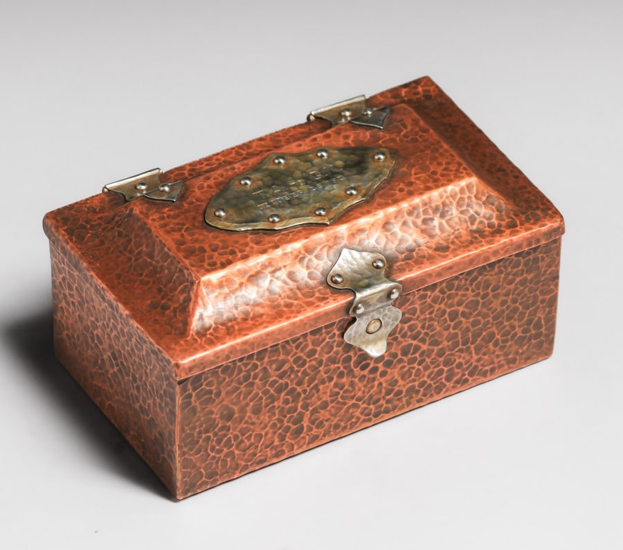 Joseph Heinrichs - The W.J. Feeley Co Hammered Copper & Silver Box  1921 (1 of 9)