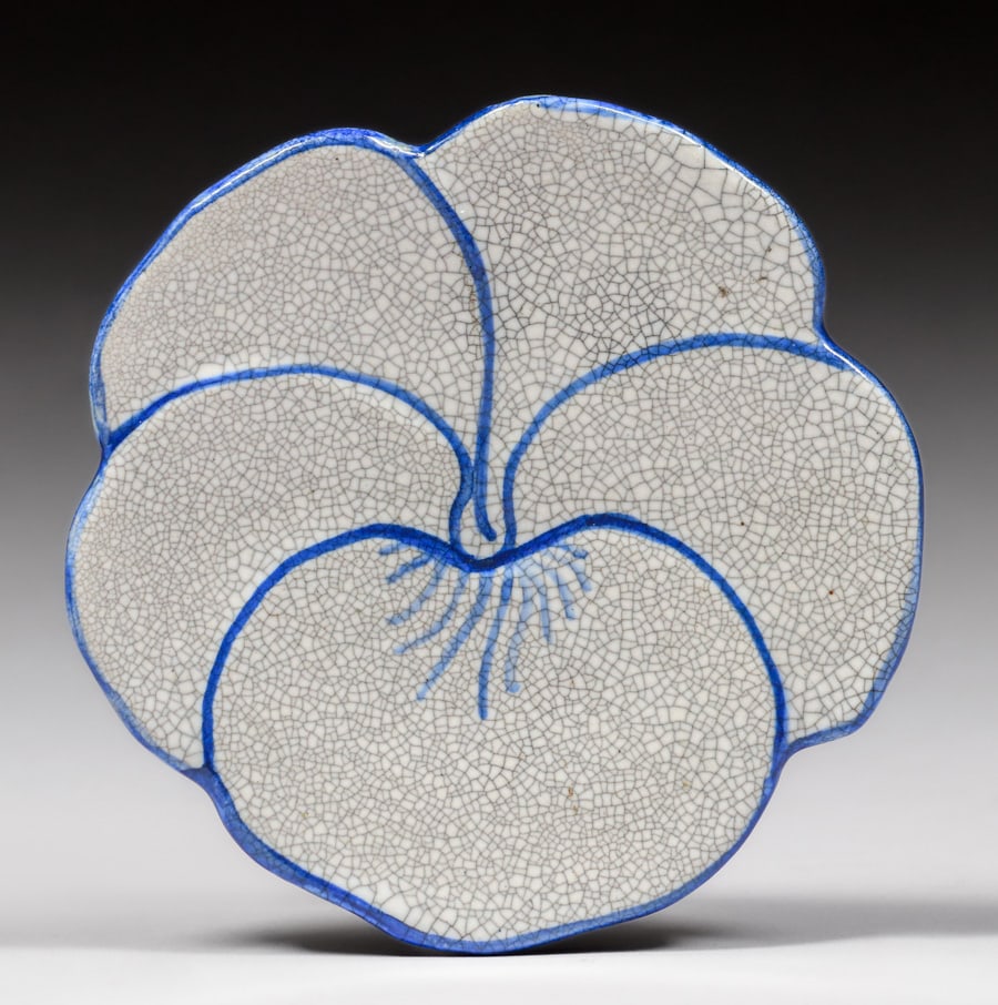 Dedham Pottery Crackleware Lotus Dish c1920s (1 of 5)