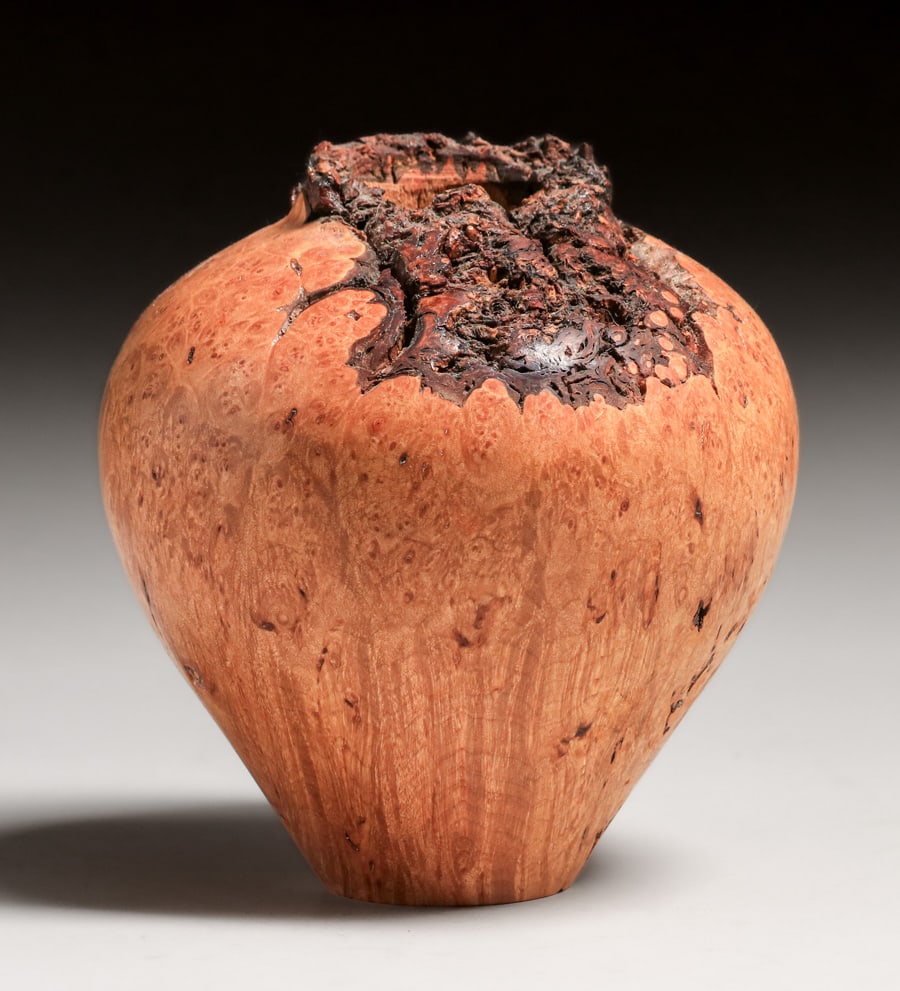 Contemporary Jim Berger Bird's Eye Maple Vase c2000s (1 of 5)