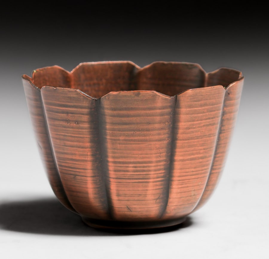 Arts & Crafts Hammered Copper Vase c1930s (1 of 4)