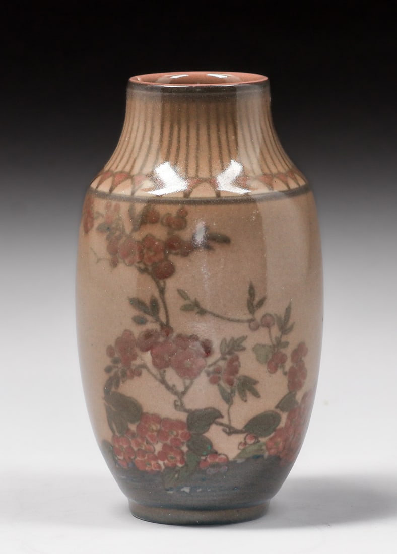 Rookwood Pottery Lorinda Epply Jeweled Porcelain Floral Vase 1923 (1 of 4)