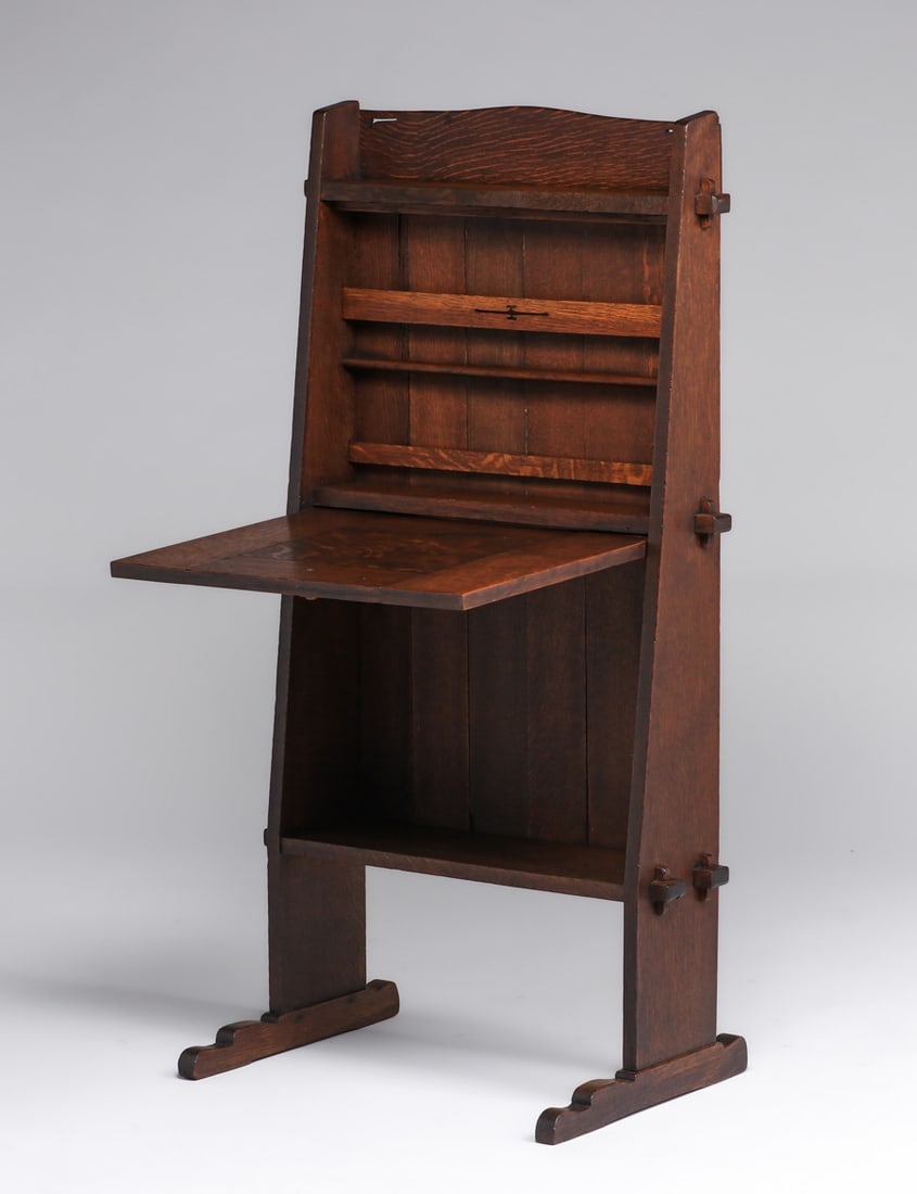 Early Gustav Stickley Chalet Dropfront Desk c1900-1901 (1 of 4)