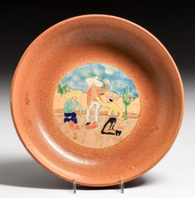 San Jose Pottery - San Antonio, TX Decorated Bowl c1940s