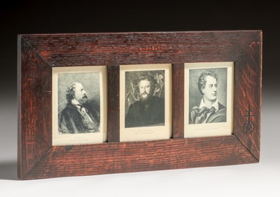 Roycroft Oak Triple Frame c1910