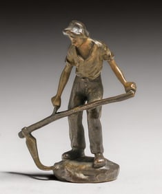 Austrian Bronze Figure of Farmer c1920