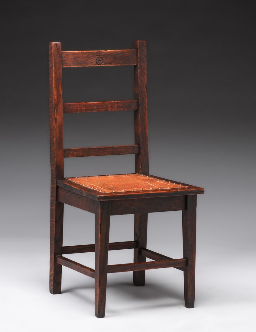 Roycroft Oak Side Chair c1910 (1 of 6)