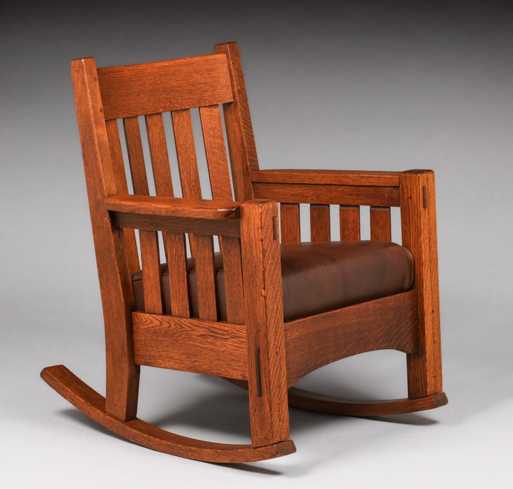 Harden Furniture Co Slatted Rocker c1910 (1 of 3)