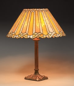 Duffner & Kimberly Leaded Glass Lamp c1910