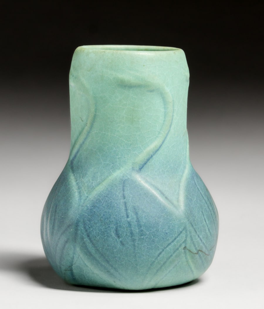 Van Briggle #645 Turquoise Vase c1920s (1 of 4)