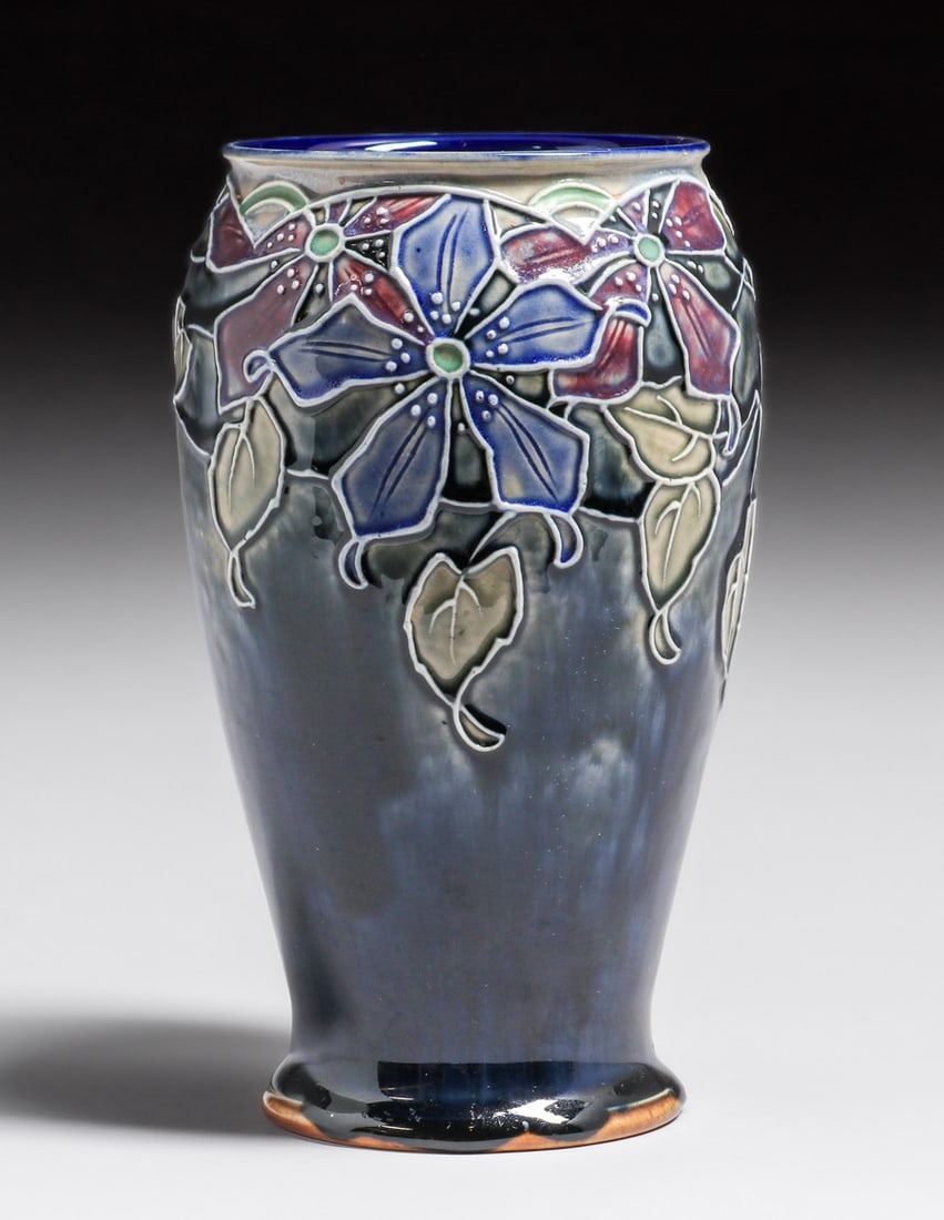 Royal Doulton Lambeth Bessie Newbery Decorated Vase c1910 (1 of 4)