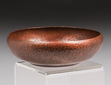 Dirk van Erp Hammered Copper Bowl c1911-1915
