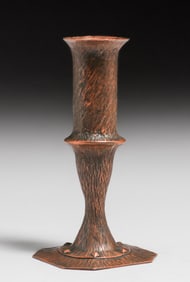 Arts & Crafts Radial Hammered & Riveted Vase c1910