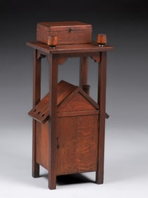 Grand Rapids Arts & Crafts Smoker's Cabinet c1910