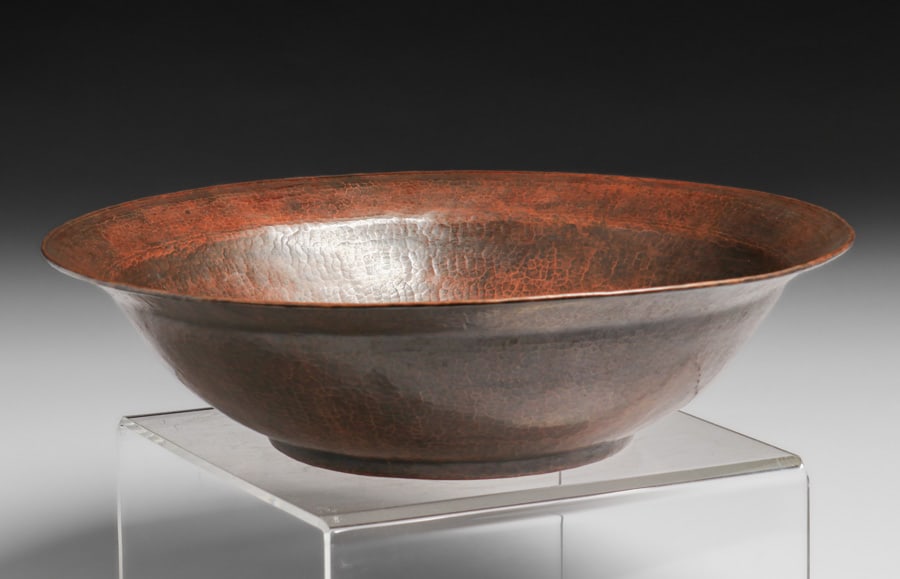 Massive Harry St John Dixon Hammered Copper Fruit Bowl c1920s (1 of 5)