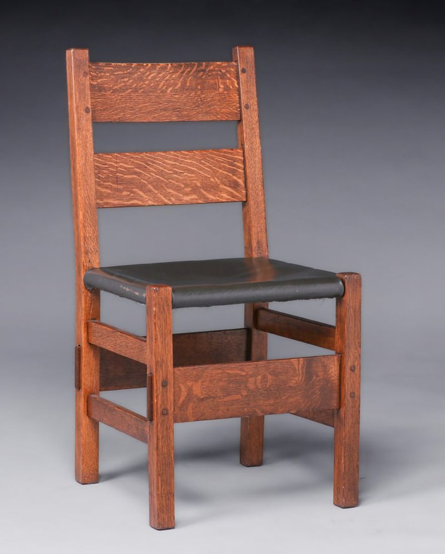 Gustav Stickley Thornden Side Chair c1902 (1 of 3)