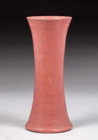 Bauer Mat Carlton Tall Pink Strawberry Floor Vase c1920