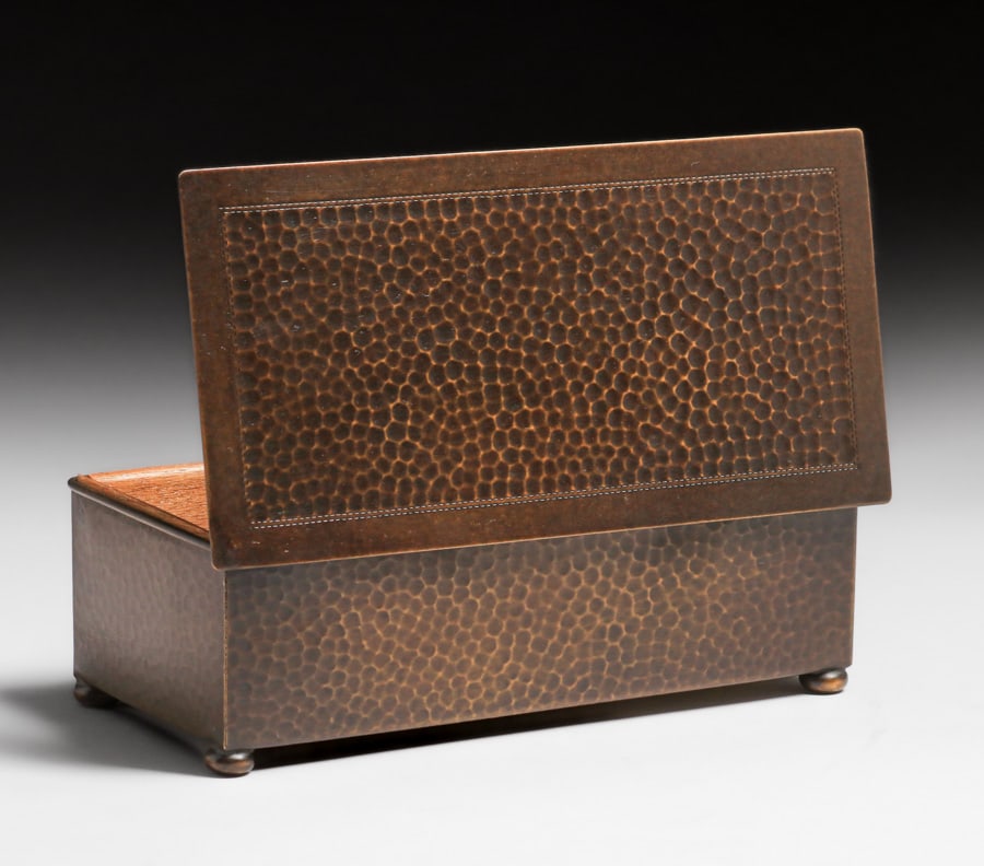 WMF - German #47 Hammered Brass Box c1905 (1 of 5)