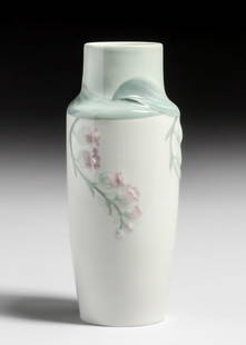 Rorstrand - Sweden Nils Emil Lundstrom Porcelain Vase c1900s: Rorstrand - Sweden Nils Emil Lundstrom Porcelain Vase c1900s. Signed. Perfect condition. 10"h x 3.75"d. FREE NATIONWIDE SHIPPING for all of your purchases at our Two Day Auction within the lower 48 st
