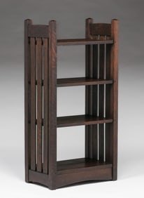 Charles Stickley Slatted Magazine Stand c1910