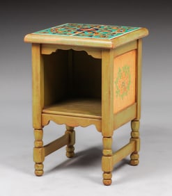Monterey Furniture - Los Angeles Tile-Top Nightstand c1930s