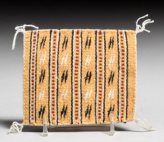 Navajo Nellie Yazzie Miniature Rug c1990s