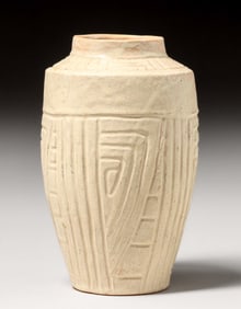 American Art Deco Hand-Carved Studio Vase 1938