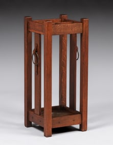Grand Rapids Oak Umbrella Stand c1910