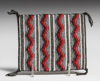 Navajo Nellie Yazzie Miniature Rug c1990s