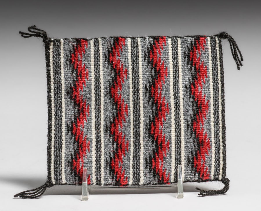 Navajo Nellie Yazzie Miniature Rug c1990s (1 of 6)