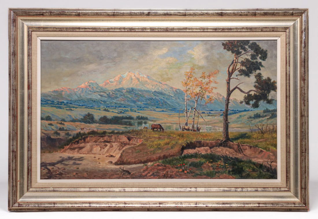 Raphael Lillywhite (1891-1958) Painting "Grazing" Near Walden, Colorado 1929 (1 of 6)