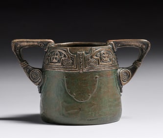 Gustav Gurschner - Vienna Bronze Art Nouveau Vase c1905